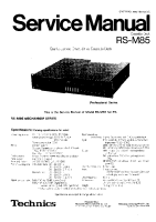 Technics - RSM-85 - Service manual 